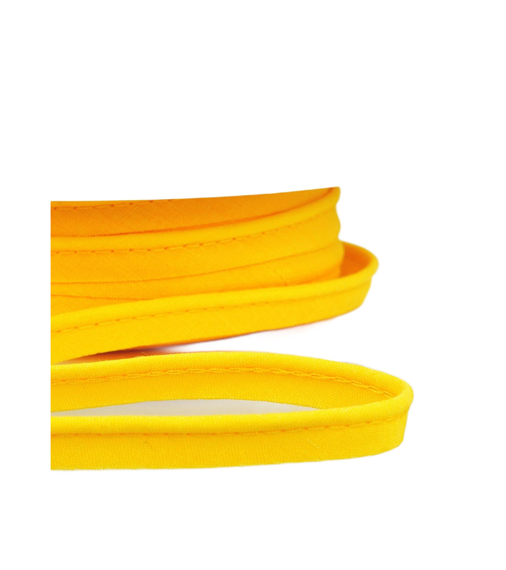 25m spool Bias dress piping for all textiles 10mm lemon yellow