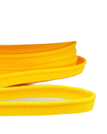 25m spool Bias dress piping for all textiles 10mm lemon yellow