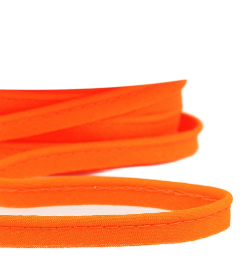 25m spool Bias dress piping for all textiles 10mm orange
