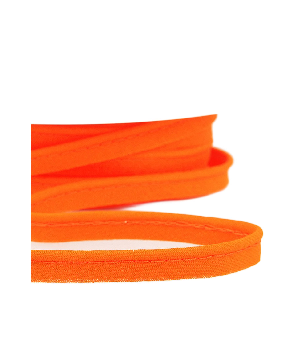 25m spool Bias dress piping for all textiles 10mm orange