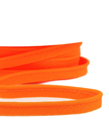 25m spool Bias dress piping for all textiles 10mm orange