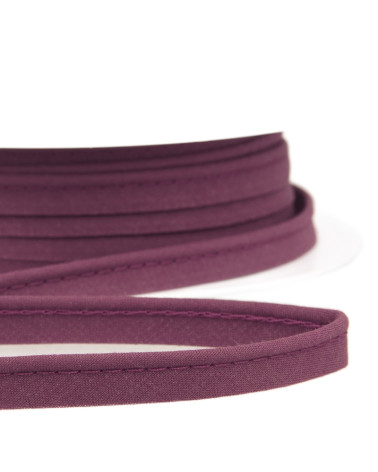 25m spool Bias dress piping for all textiles 10mm plum