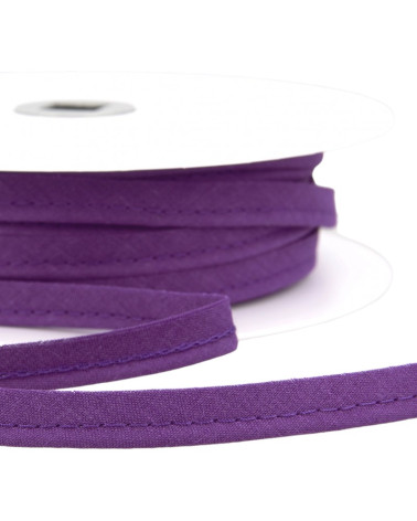 25m spool Bias dress piping for all textiles 10mm dark purple