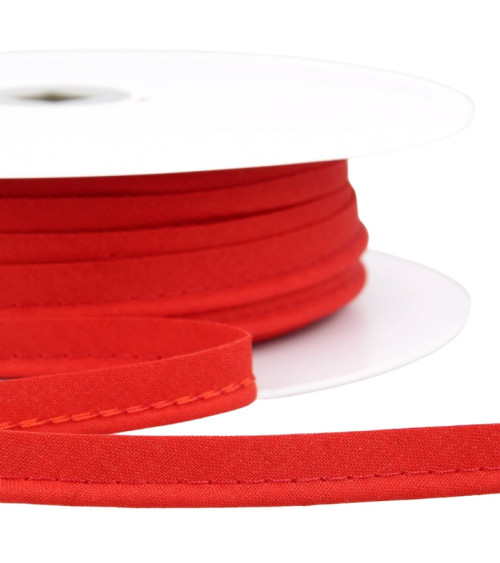 25m spool Bias dress piping for all textiles 10mm red hermes