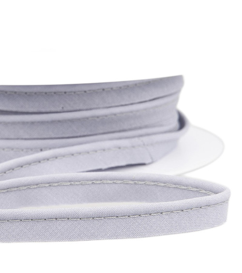 25m spool Bias dress piping for all textiles 10mm grey/gray