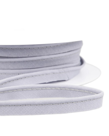 25m spool Bias dress piping for all textiles 10mm grey/gray