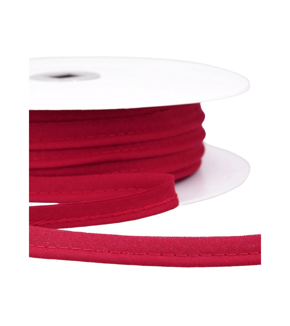 25m spool Bias dress piping for all textiles 10mm burgundy