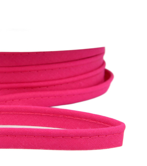 25m spool Bias dress piping for all textiles 10mm fuchsia