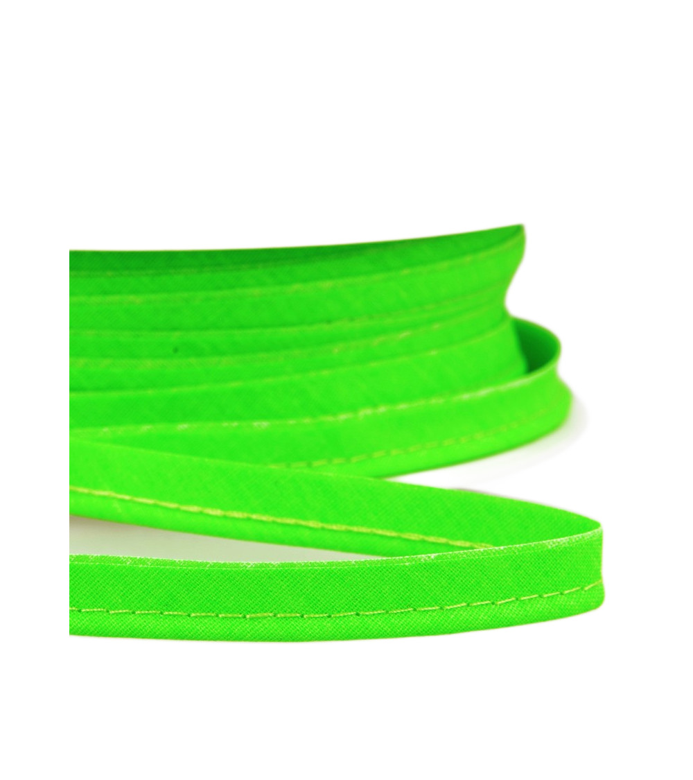 Bobine 25m Passepoil robe biais tous textiles 10mm vert fluo
