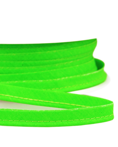 Bobine 25m Passepoil robe biais tous textiles 10mm vert fluo