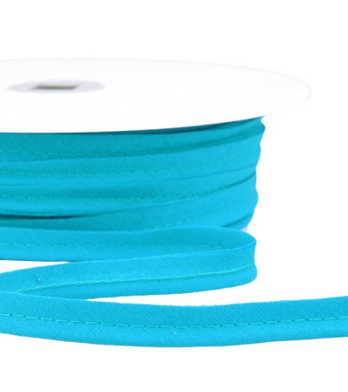 25m spool Bias dress piping for all textiles 10mm turquoise