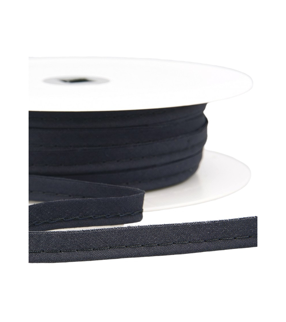 25m spool Bias dress piping for all textiles 10mm dark gray