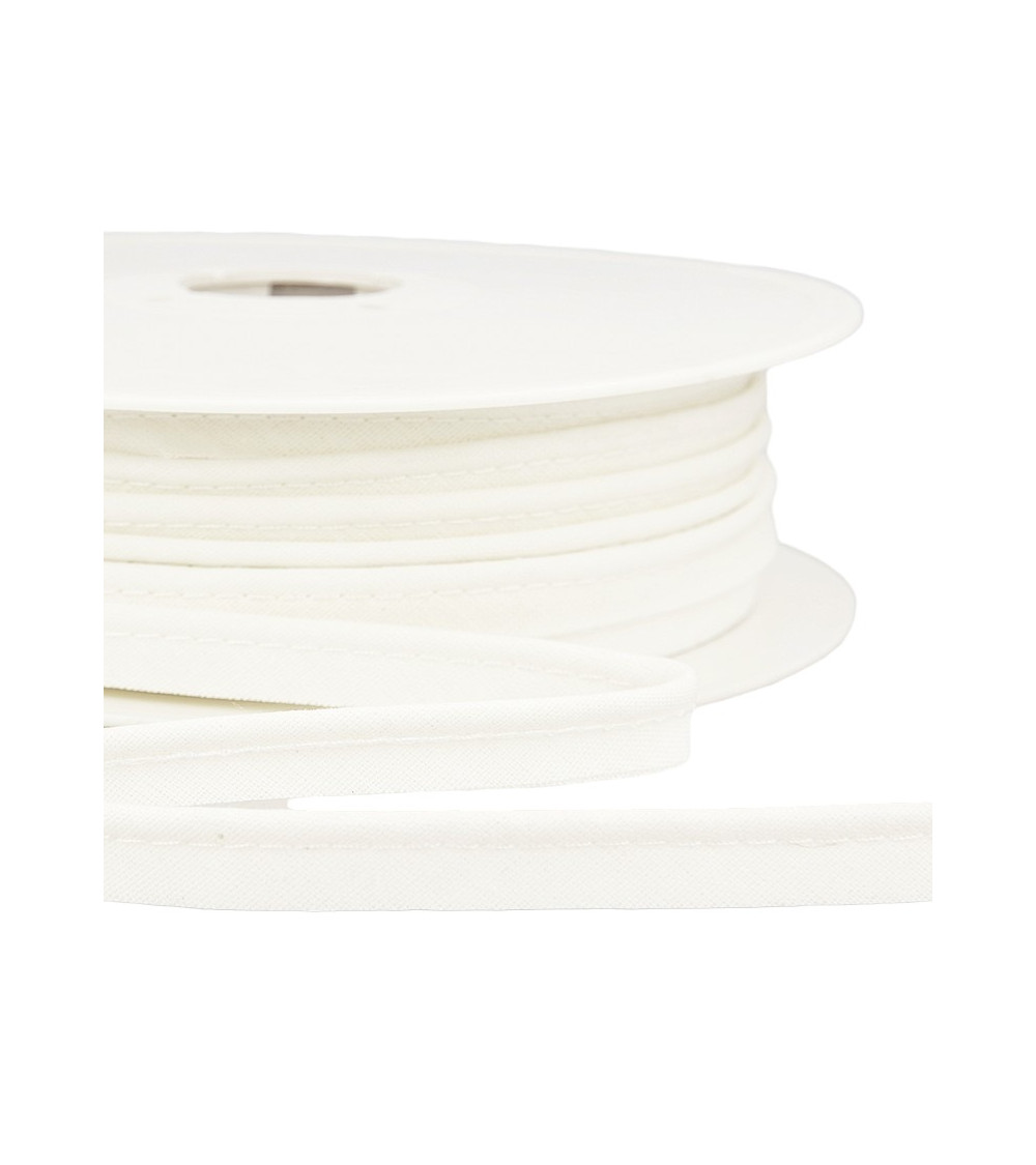 25m spool Bias dress piping for all textiles 10mm ecru
