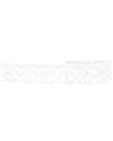 Spool of 25m white polyester lace 20mm