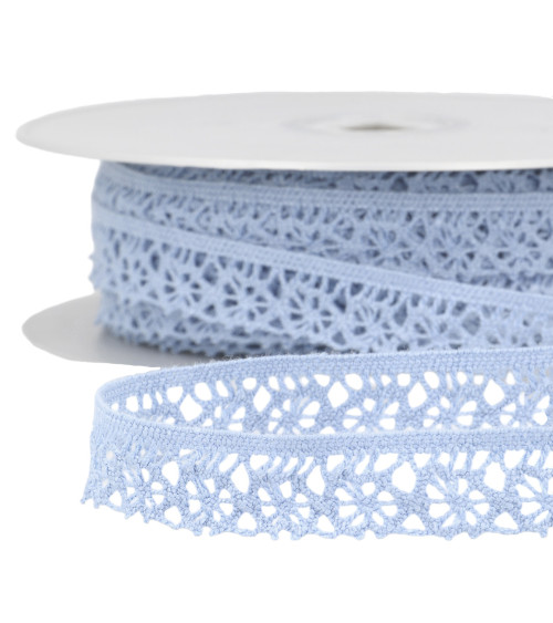 25m spool of gypsy blue polyester lace 20mm