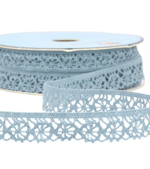 25m spool lavender blue polyester lace 20mm