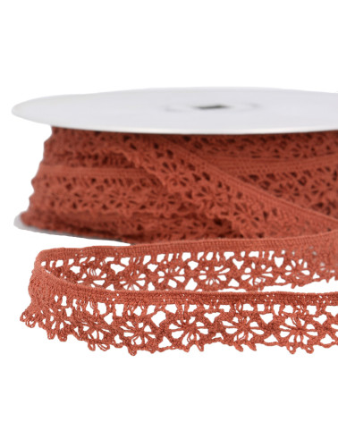 25m spool of rust polyester lace 20mm