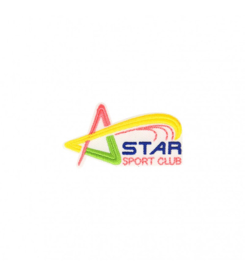 Lot de 3 écussons thermocollants Star Sport Club 3cm x 6cm