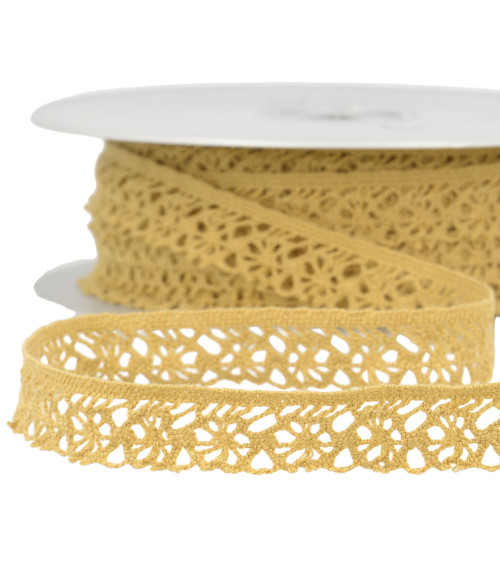 25m spool of yellow polyester lace 20mm