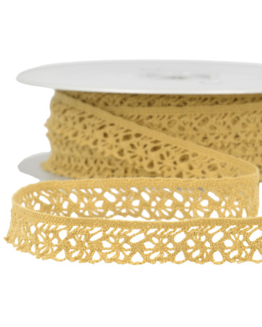 Spool of 25m yellow polyester lace 20mm