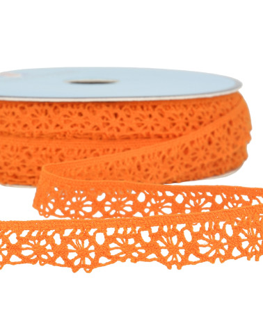 Spool 25m orange polyester lace 20mm