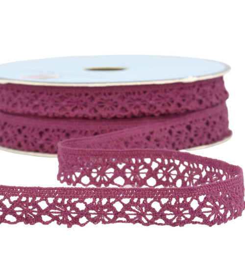Spool 25m plum polyester lace 20mm