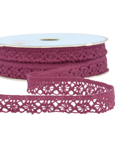 25m spool of plum polyester lace 20mm