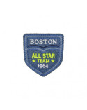 Lot de 3 écussons thermocollants Equipe Boston Denim clair 4,5cm x 5,5cm