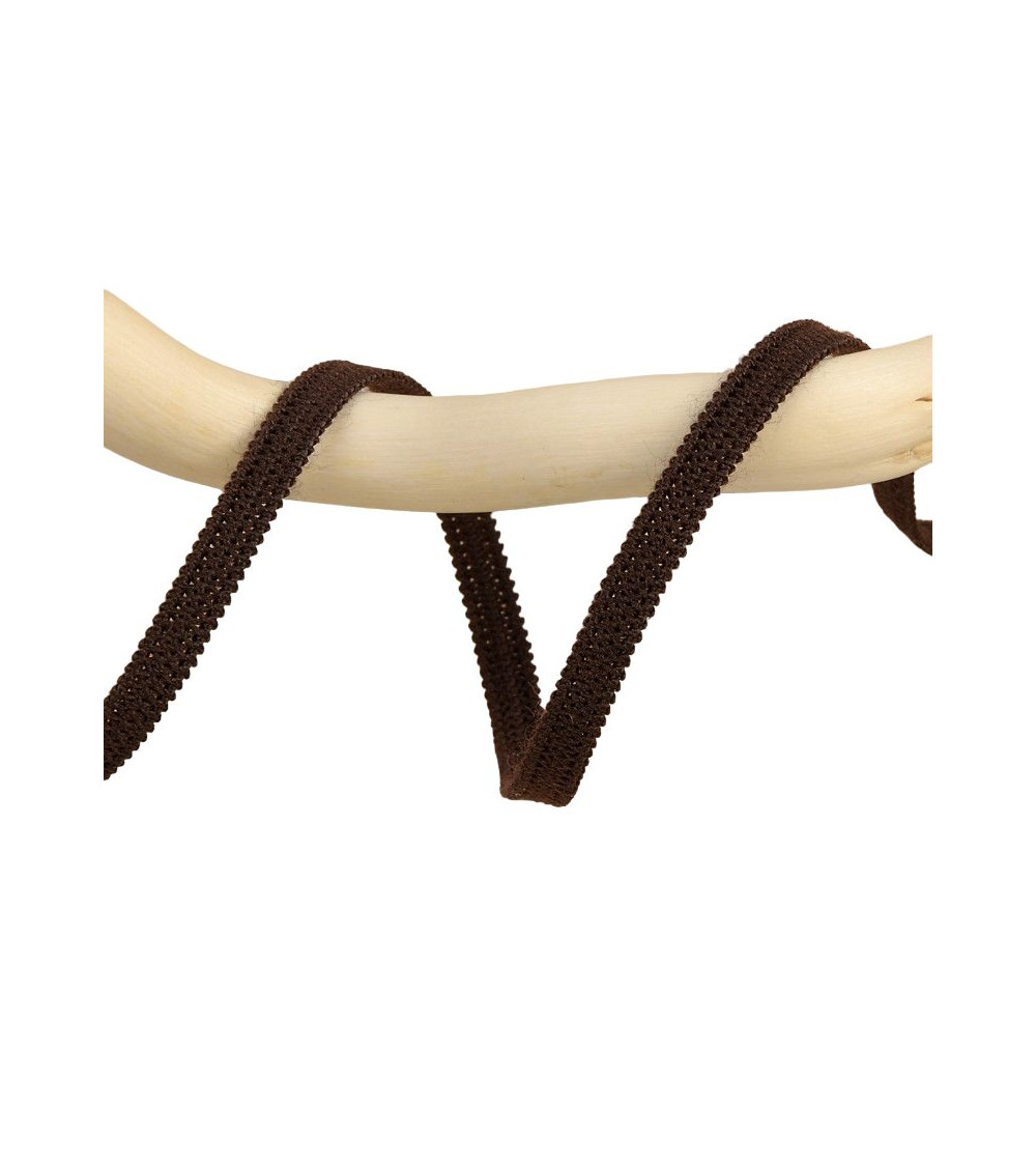 25m reel of dark brown elastic