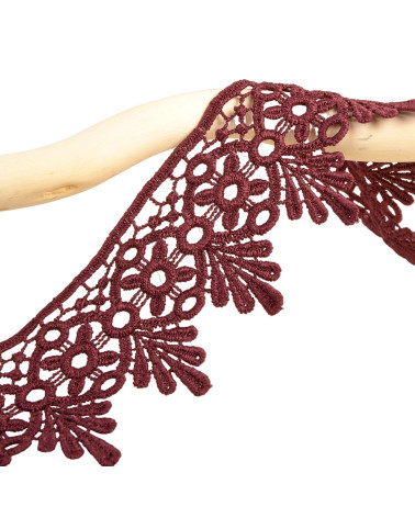 Spule 13,7 m Gothic Guipure 47 mm Bordeaux