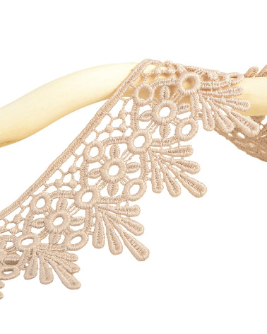 Bobina da 13,7 m di guipure gotica da 47 mm Beige