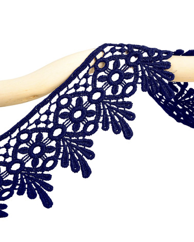 Spool 13.7m Gothic guipure 47mm Navy Blue