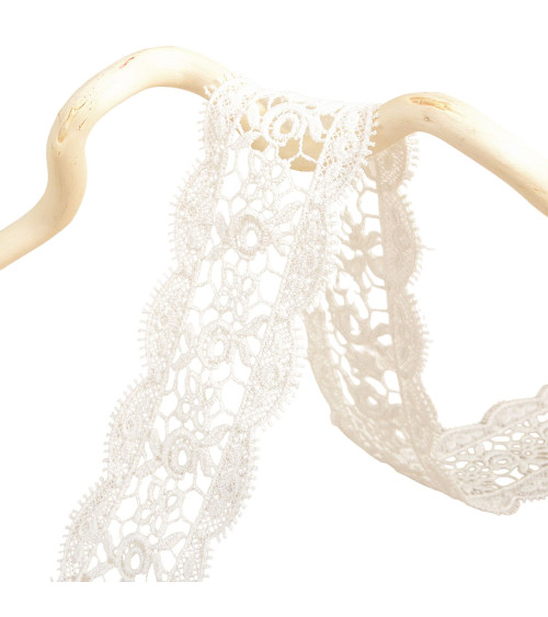 Spool 13.7m guipure between two 50mm Ecru