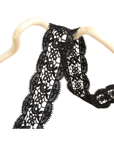 Spool 13.7m guipure between two 50mm Black