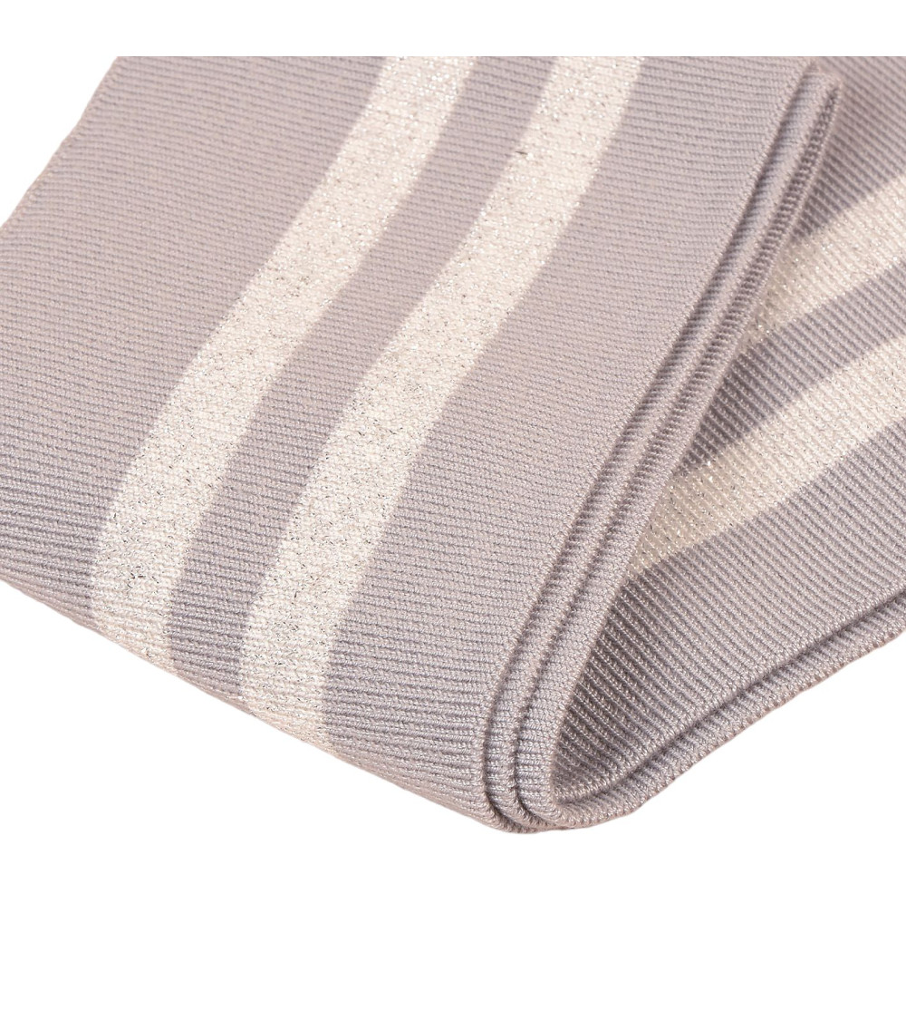 Ribbed edge band 1.2mx85mm gray lurex