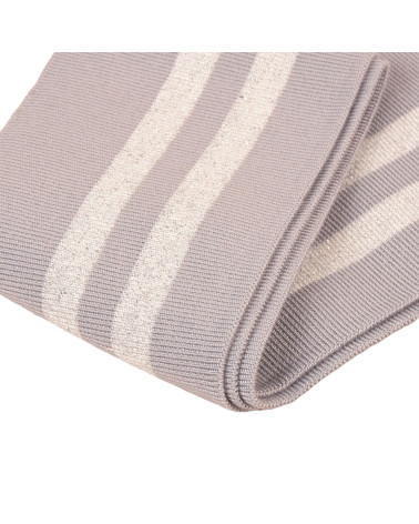 Geripptes Kantenband 1,2 m x 85 mm, graues Lurex