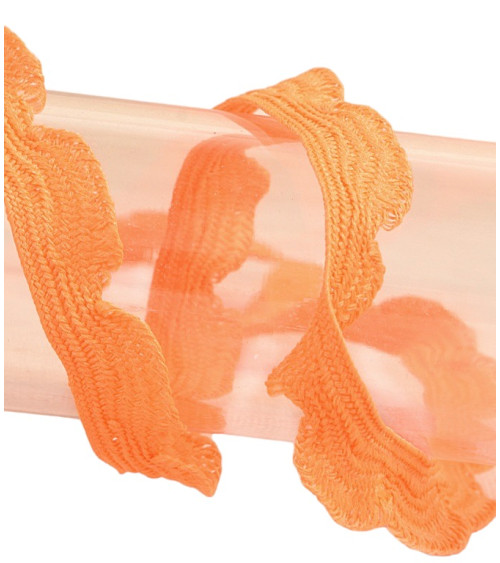 25m spool of 10mm scalloped braid Neon orange
