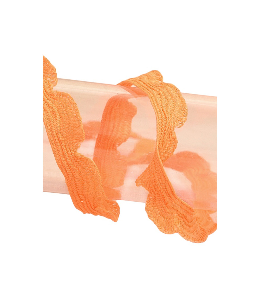 25m spool of 10mm scalloped braid Neon orange