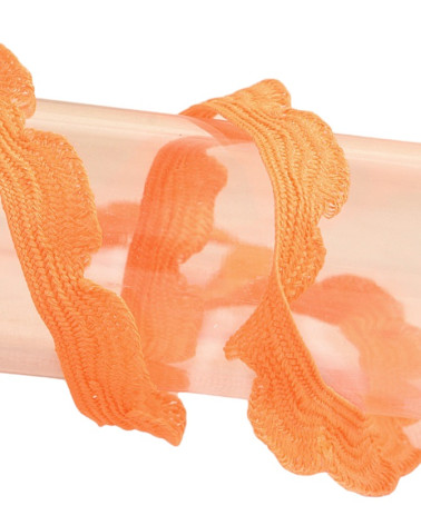 25m spool of 10mm scalloped braid Neon orange