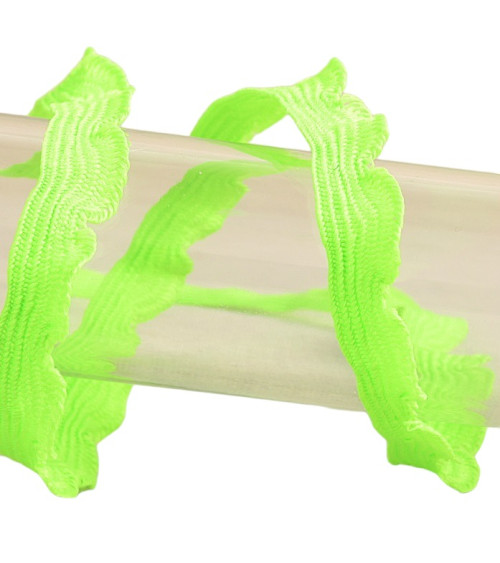 25m spool of 10mm scalloped braid Neon green