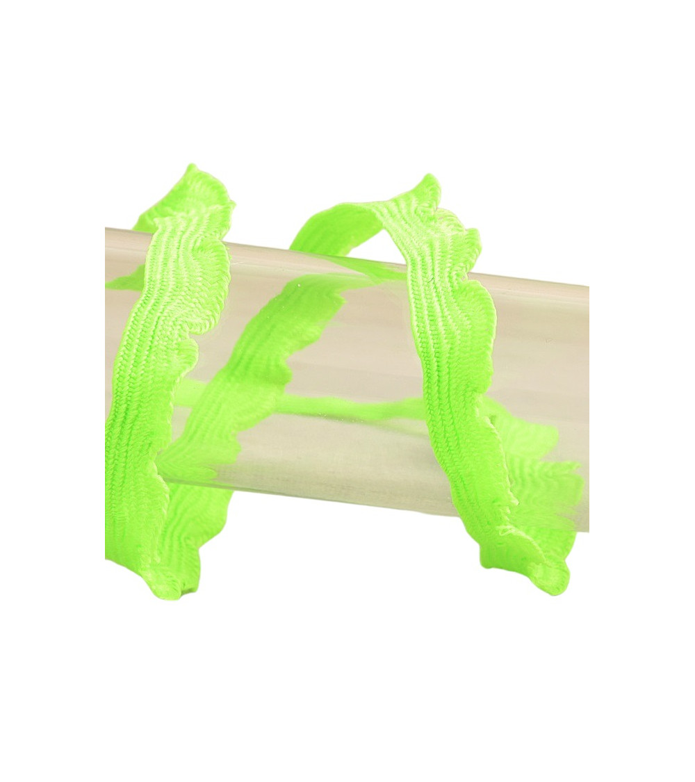 25m spool of 10mm scalloped braid Neon green