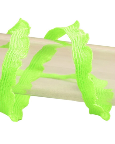 Bobine 25m galon festonné 10mm Vert fluo 
