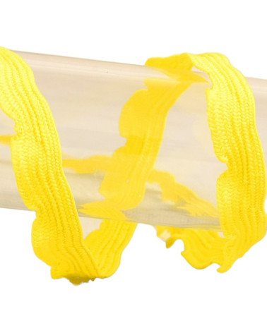 25m reel of 10mm scalloped braid Neon yellow