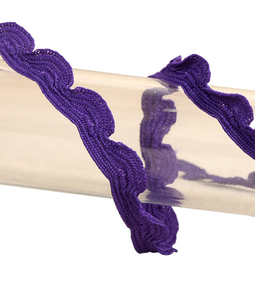 25m spool of 10mm scalloped braid Purple