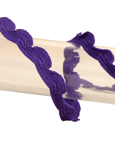 25m reel of 10mm purple scalloped braid