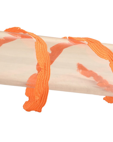 25m reel of 10mm orange scalloped braid