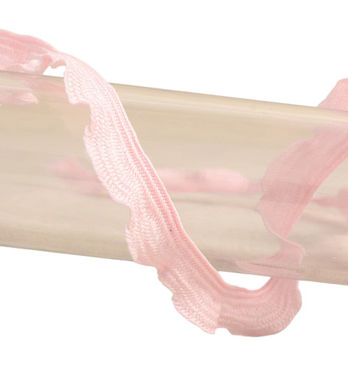 25m spool of scalloped braid 10mm Light Pink