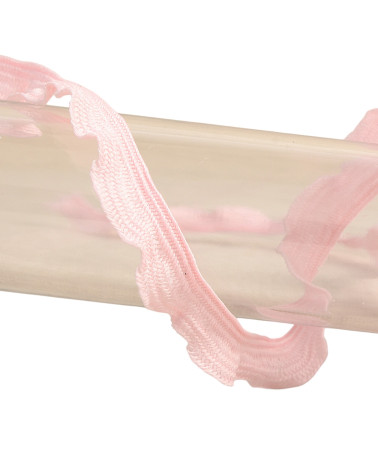 Bobina da 25 m di treccia smerlata da 10 mm Rosa Chiaro