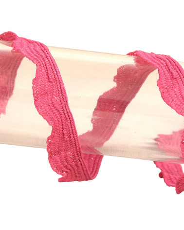 25m spool of 10mm Fuchsia Pink scalloped braid