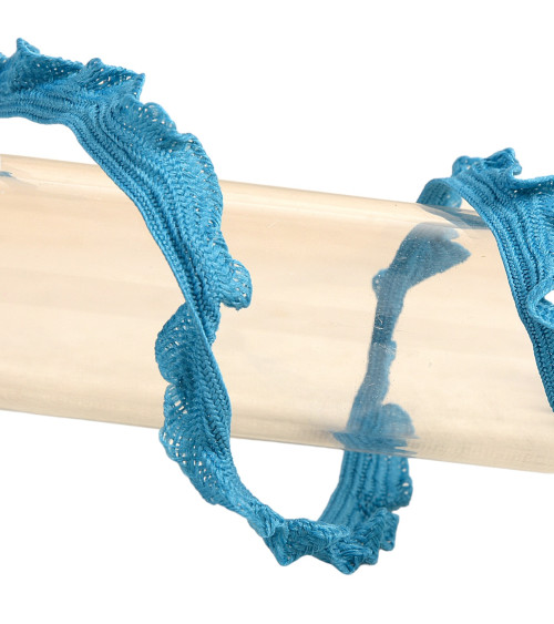 25m spool of 10mm scalloped braid Duck blue